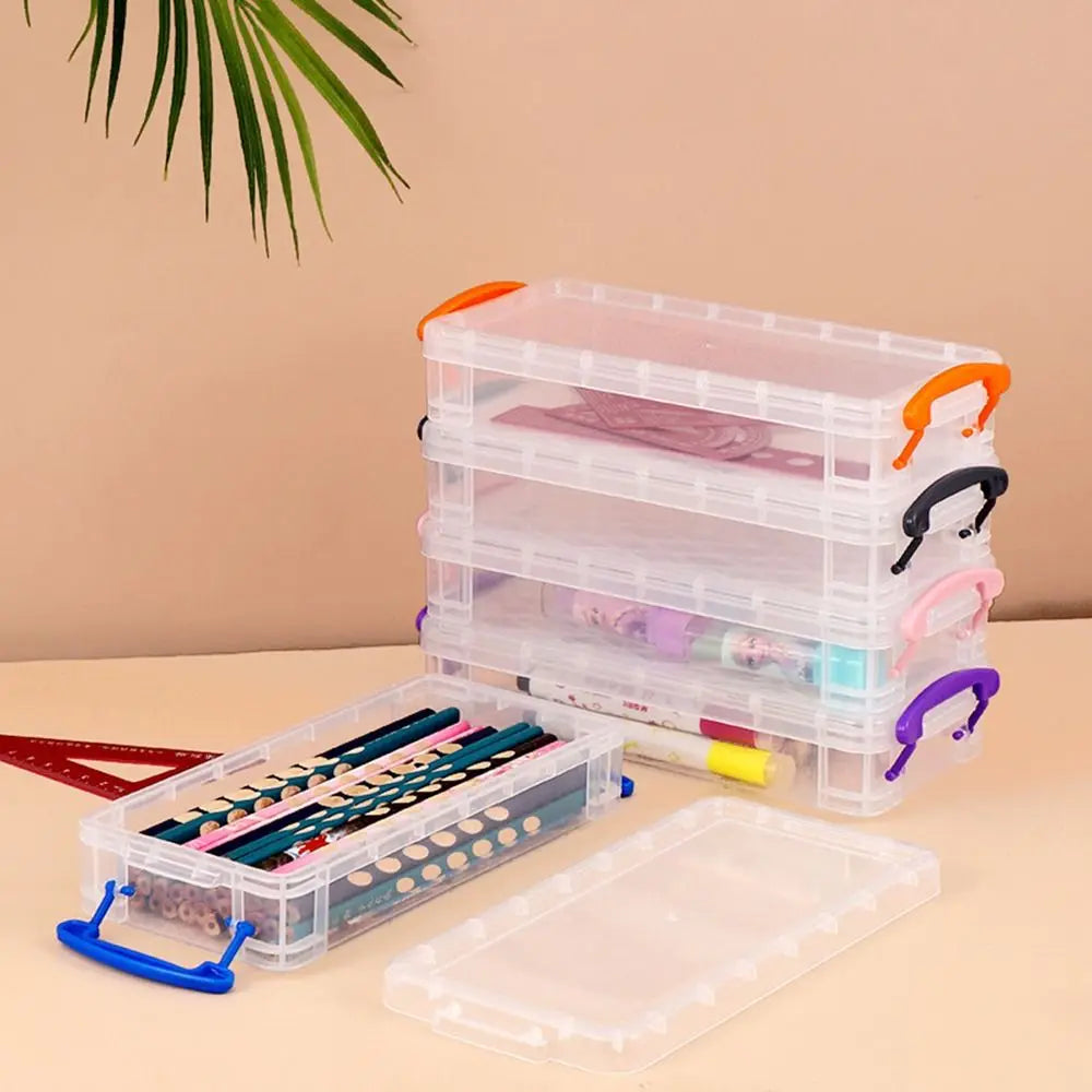 3/6-layer Paintbrush Box Watercolor Detachable Pen Storage Box Color Multi-function Stationery Organizer School Supplies