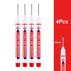 4-100Pcs 2cm Waterproof Long Head Markers Deep Hole Marker Pen for Metal Carpenter Red/Black/Blue/Green /White Woodworking Tools