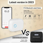 Adhesive Label Printer Marklife P12 Portable Mini Printer P12 Thermal Label Maker Wireless Bluetooth Labeling Machine or Sticker