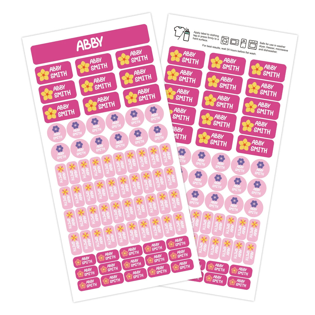140PCS Personalized Kids Name Labels, Waterproof Custom Stickers for Bottles, Clothes, School Supplies and Daycare Items