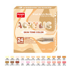 GuangNa 12-72 Colors Soft Brush Acrylic Marker Pen Set,Skin Tone, Macaron color,DIY Hand Drawn,Paint Art Markers pens,GN.8201F/M