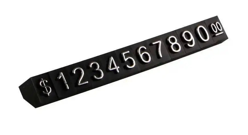 10pcs 9x6mm Adjustable Dollars Number Stand Watch Labels Cube Price Tags