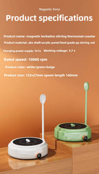 Automatic Stirring Cup Portable Electric Mixing Coffee Cup Office Mug Maglev Milk Shaker Kitchen Supplies with Spoon