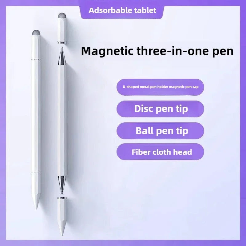 3 in 1 Magnetic Stylus Pen for IOS Android Touch Pen for IPad Samsung Xiaomi Huawei Tablet Smart Phone Drawing Capacitive Pencil