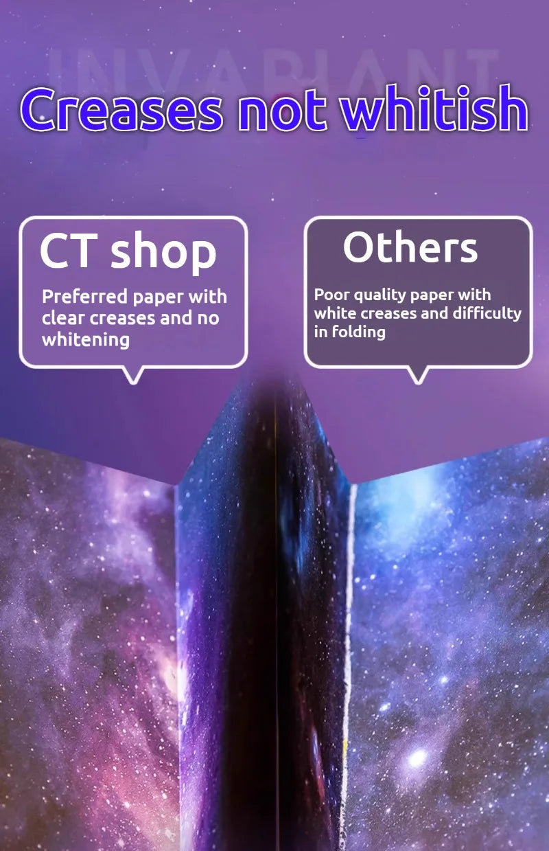 50pcs Creative Square Star Sky Constellations Origami Paper Kid DIY Handmade Double-sided Coloring Fold Craft Paper Art Gift