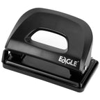 Eagle 2 Holes Paper Puncher，12-Sheet Capacity，With Residue Container，Adjustable Paper Guides，School Office Binding Supplies