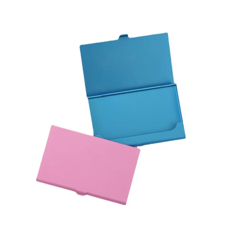 Business Aluminum Alloy Business Card Box, Portable and Portable, Credit Card Box, Colorful Metal Small Business Card Holder