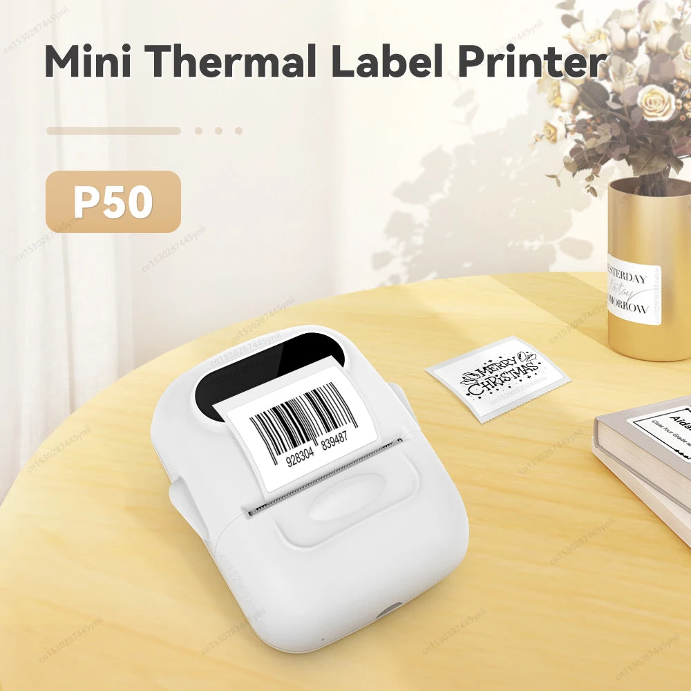 P50 Adhesive Label Printer Similar as M110 Marklife P50 E210 Label Machine Inkless Thermal Label Maker Or 1PK P50 Label Sticker