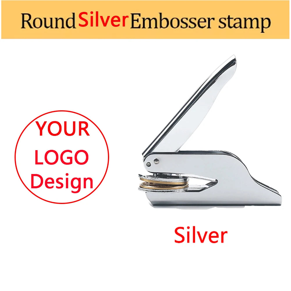 Customized Embosser Stamp Private Logo Customization Library Book Invitation Wedding Embossing Stamp Company Paper Leather Seals