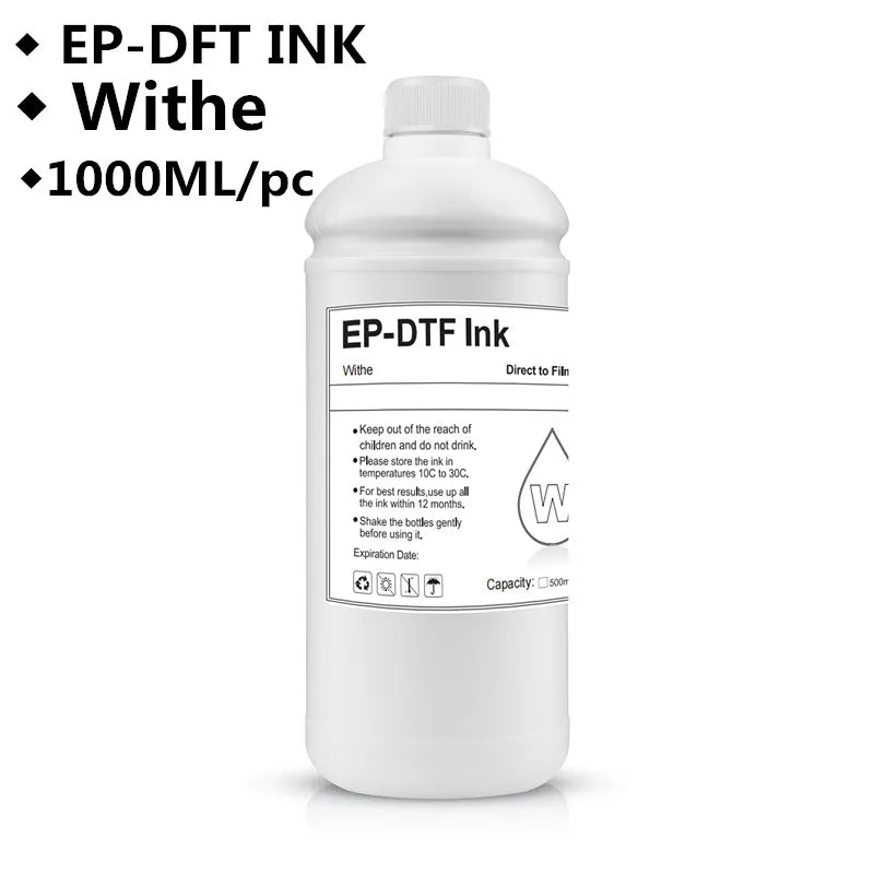 1000ML DTF ink for Epson L800 L805 DX5 DX7 XP600 I3200 I4720 I5113 for DTF transfer film DTF Film printer