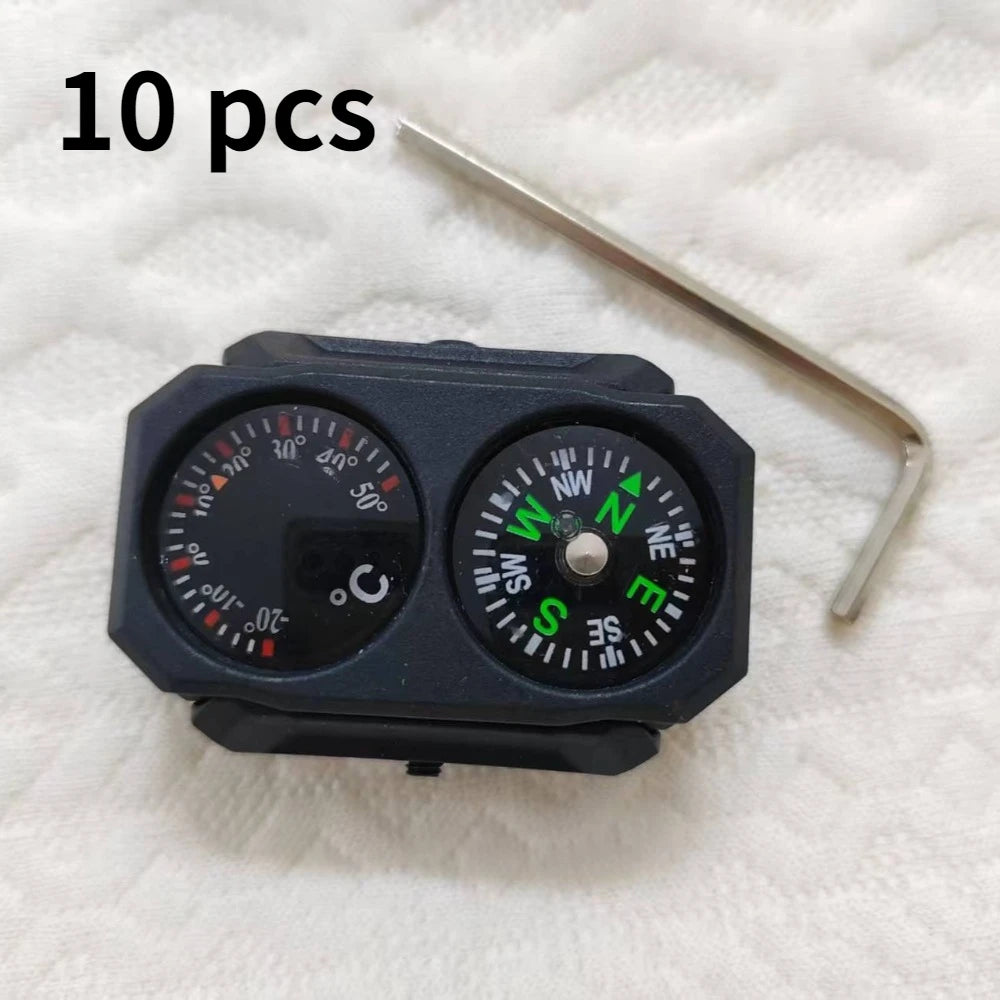 3/5Pcs RCompass Thermometer Combo 2 in 1 Tactical Airsoft AR15 M4 M16 Compact Navigation Thermometer for 20mm Rail Gun Accessory