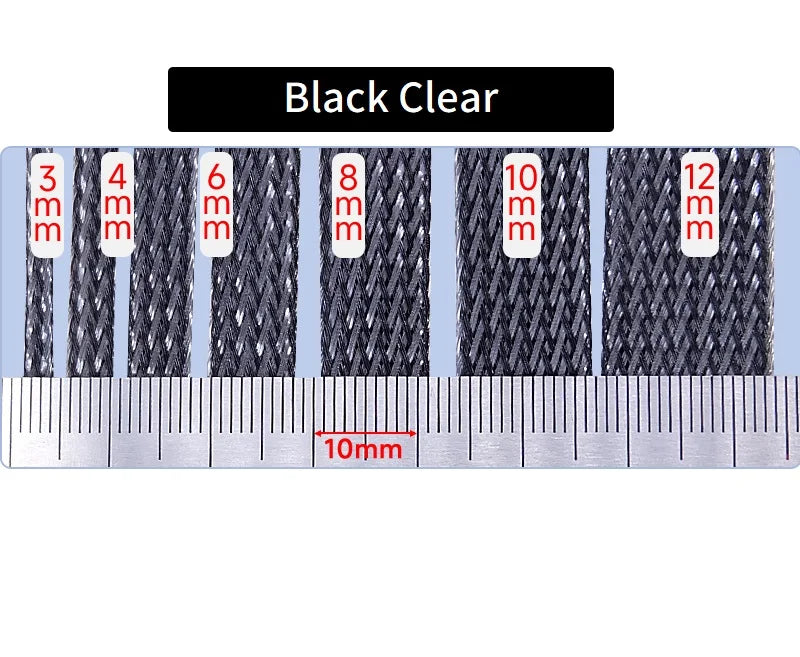 5/10M Braided Cable Sleeve 3mm 4mm 6mm 8mm 10mm 12mm 14mm PET Expandable Cover Insulation Nylon Sheath Wire Wrap Protection
