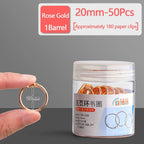 Durable Metal Binder Ring Silver/Rose Gold Office Supplies Loose-leaf Ring Clip 20/30/40/50mm Binding Clip Book