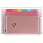 A6 Expanding File Organizer 13-Pockets, Accordion Folder with Button Closure for Documents Receipts Cards, Document Wallet