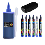500ml Whiteboard Marker Refill Ink - Water-Based, Erasable & Eco-Friendly, Black Red Blue, High-Capacity for Classroom & Office