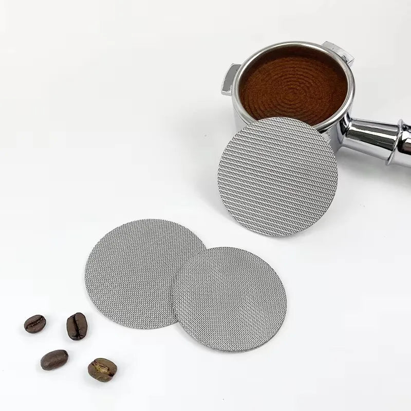 Coffee Puck Screen Fit 51mm 53.5mm 58.5mm Reusable Ground Filter Mesh Heat Resistant Metal For Espresso Accessories Barista Tool