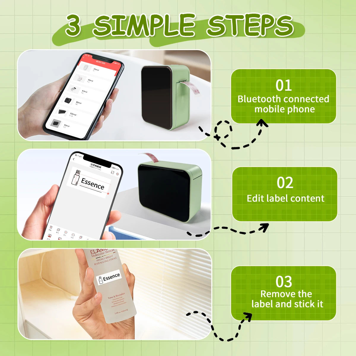 Marklife P15 Label Printer Portable Thermal Printer Inkless Mini Sticker Maker With Adhesive Label Printer As D11/D110/Q30 Print