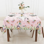 Spring Flowers Fairy Disposable Plastic Tablecloth Happy Birthday Party Decor Kids Wedding Birthday Party Supplies Baby Shower
