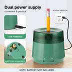 EAGLE Electric Pencil Sharpener USB/Battery Powered, 3s Fast Sharpener for 6-8mm Pencils 2 Point Options for School Home Office