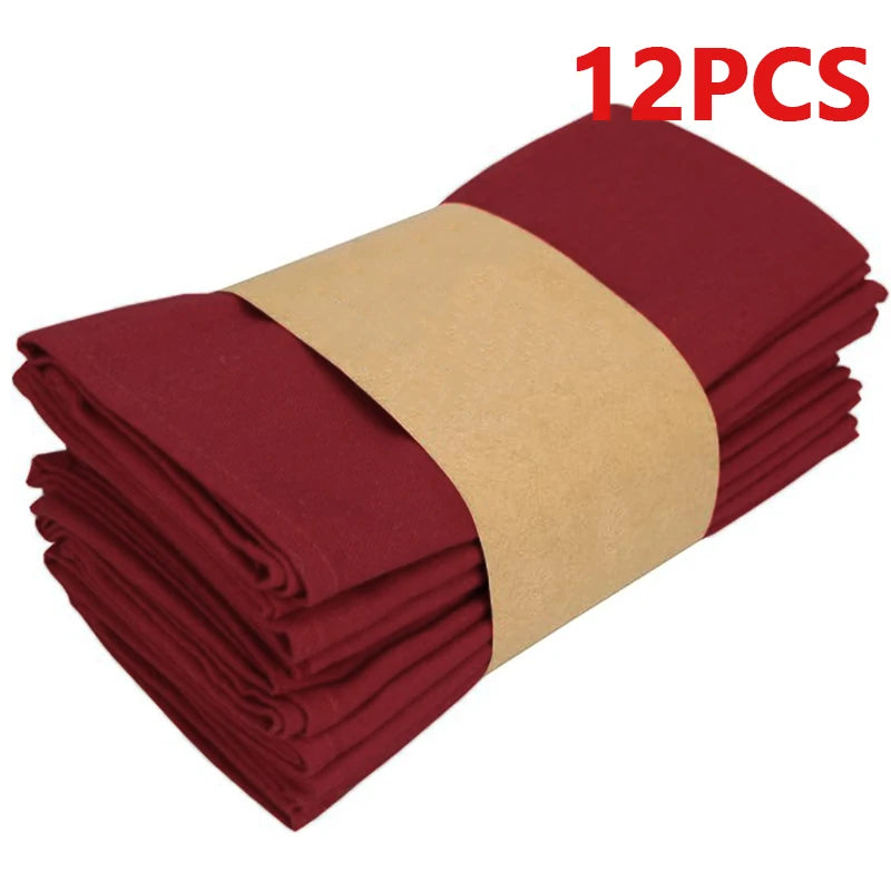 Table Cloth Napkins Durable Polyester Thicken Placemat Reusable for Kitchen Dining  Wedding Decoration 16inch*16inch