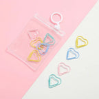 10Pcs Creative Metal Paperclips a Pack Student Candy Color Bookmark Clip Student Stationery School Office Supplies