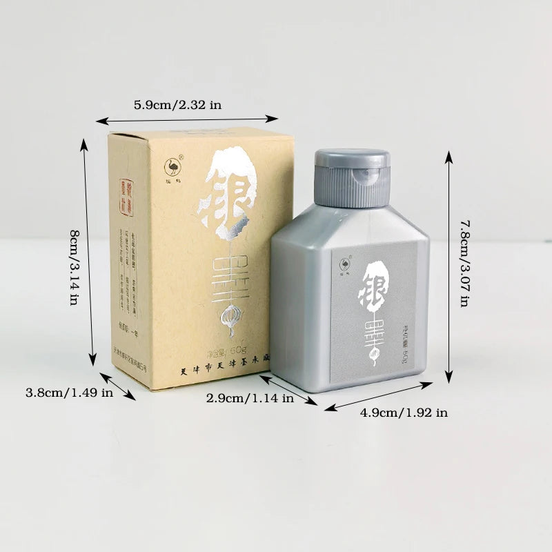 A Bottle Chinese Calligraphy Ink,60g Bottle Gold And Silver Colors,Brush Lettering Writing,Calligraphy Practice Ink