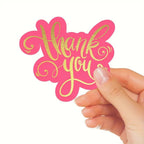 100/50Pcs Unique Thank You Cards Small Business Pink Blue Double-Sided Thank You Cards Unique Package Insert Notes for Gifts