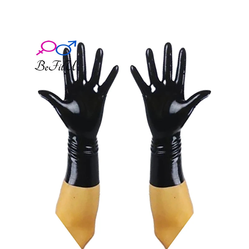 Chlorinate Latex Gloves Short Mittens Seamless Five-Finger Design New Chlorination 3D Version for Enhanced Protection