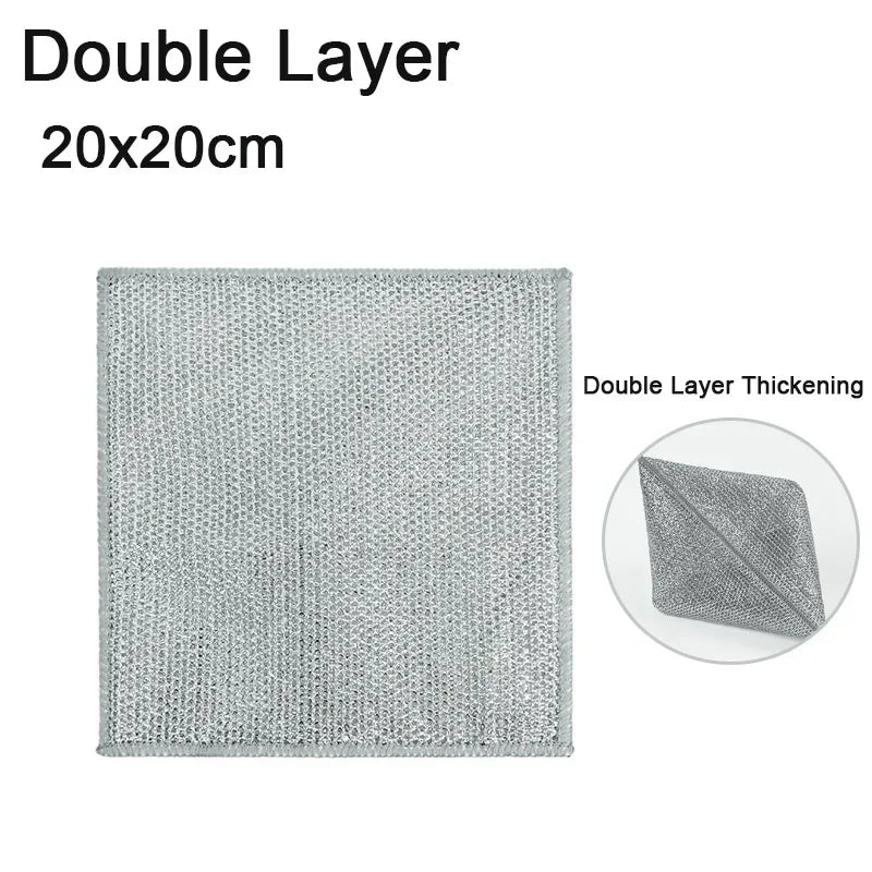 Multifunctional Non-Scratch Wire Dishcloth Wire Dishcloth Multipurpose Wire Microfiber Cloth Cleaning Cloth Magic Dish Towel
