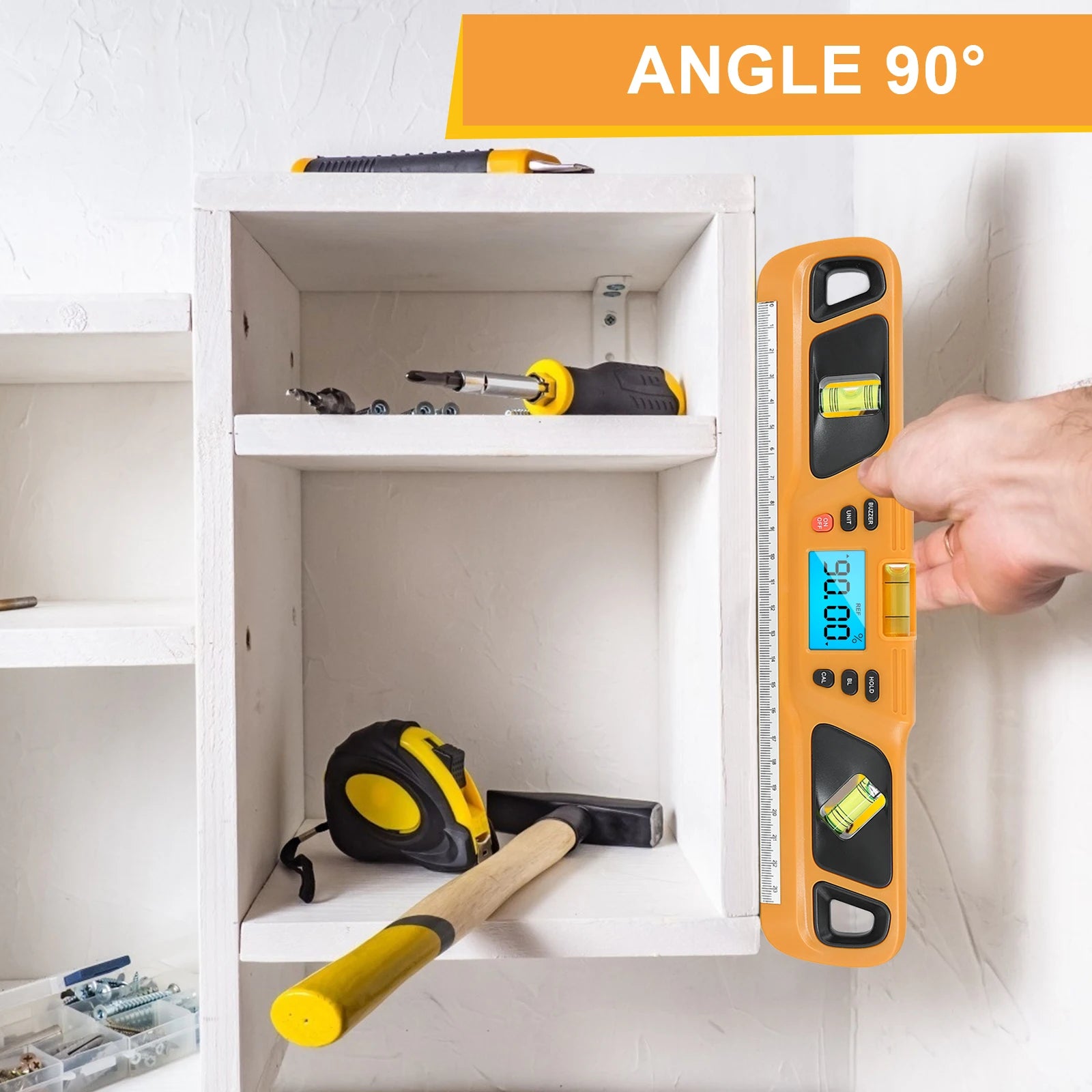 Digital Spirit Level Inclinometer Horizontal Scale Ruler Electronic LED Display Protractor Magnetic Base Measuring Tools