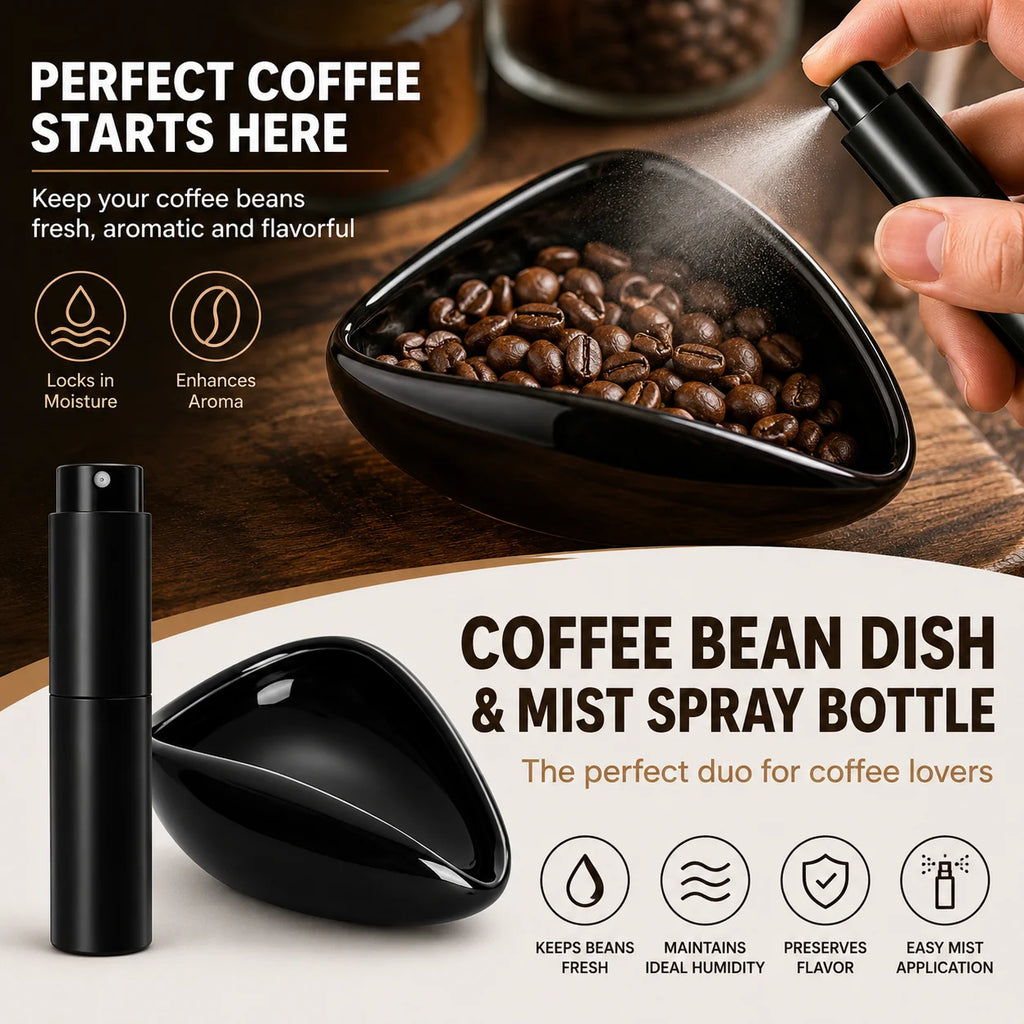 Coffee Beans Dosing Cup Trays and Spray Portable Humidifier Powder Anti Fly and Static Electricity Espresso Grinder Accessories