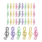 30/50/100PCS  Paper Clips Cute  Musical Note Paperclip Multicolor Metal Bookmarks for Music Enthusiast for Party Invitation Card