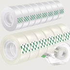 20-1Roll Transparent Adhesive Tape 0.8cm 1.2cm 1.8cm Width Strong Clear Sealing Tape for Office School Home Packaging Stationery