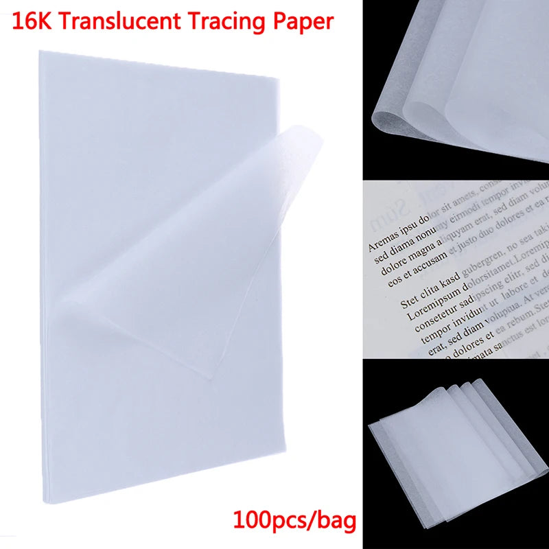 19cm*27cm NEW Professional Tracing Paper 100pcs, Translucent Sheets for Calligraphy & Drawing, Copying Paper for Craft Projects