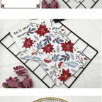 20pcs/Pac Colourful Printed Napkins 2 Ply Featured Christmas Flower Paper Napkins Wood Pulp Paper Party Disposable Placemats
