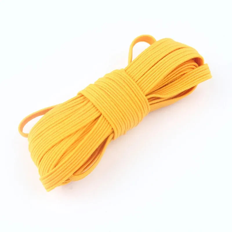 5m 10m 20m 40m 90m Elastic Elastic Band 6mm Color Sewing Household Rubber Band Elastic Band Garment Sewing Accessories
