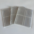 PU Leather Photo Card Macaroon Binder 3 Ring A5 Glitter Cover Kpop Polaroid Photo Album Postcard Collect Book 2 4 Pocket Sleeves