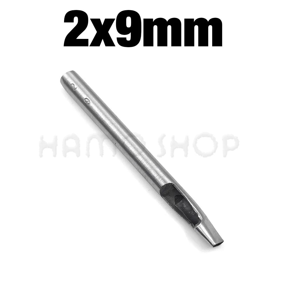 1pc 2mm-6mm Width Leather Oval Shape Hole Punch Steel Craft Hollow Hole Punch Leather Tools Leather Belt Hole Punch DIY Tools