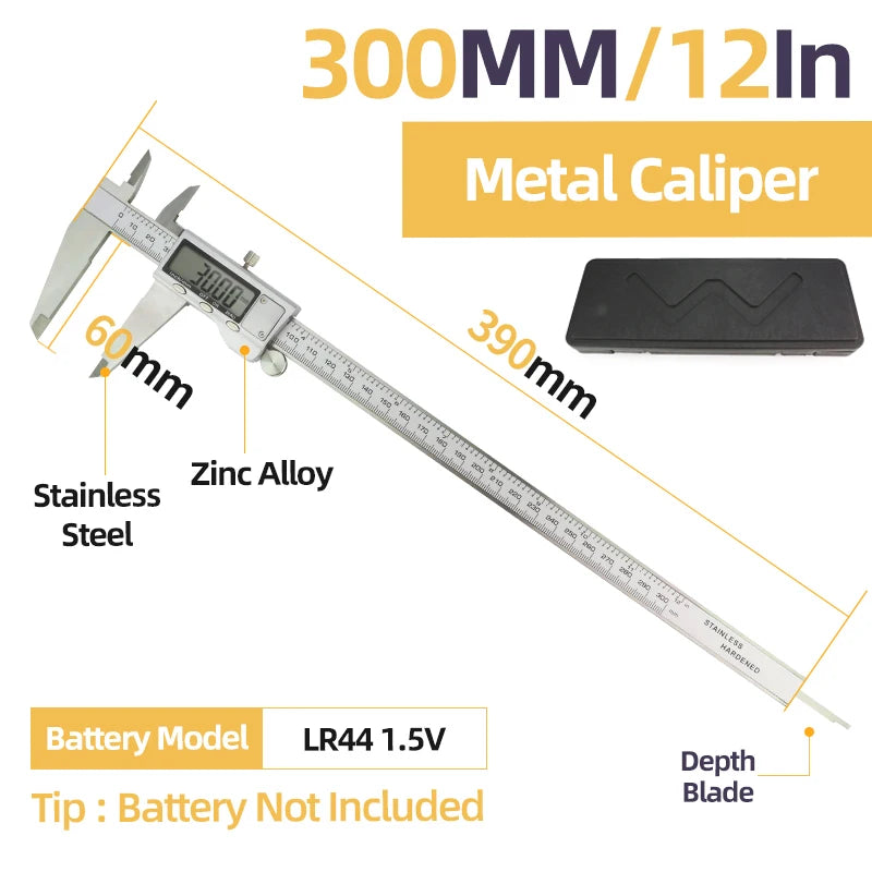 Metal Caliper Digital Caliper Stainless Steel Digital Pachymeter Digital Micrometer Vernier Calipers Metal Gauge Measuring Tools