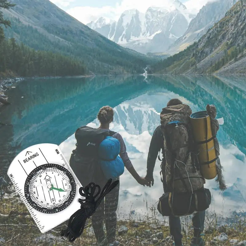 Professional Multifunctional Outdoor Survival Compass with Map Scale & Ruler