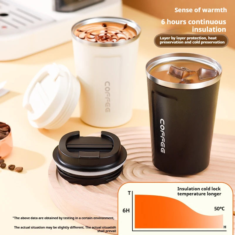380/510ML Stainless Steel Coffee Mug Portable Tumbler Vacuum Flasks Car Thermal Cup Keeps Cold and Heat Thermal Mug Coffee Cup