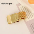 1pcs Metal Pen Clip with Spring Securely Holds Notebook Paper Minimalist Desktop Organizer Ideal for School and Office Use