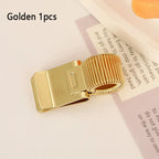 1pcs Metal Pen Clip with Spring Securely Holds Notebook Paper Minimalist Desktop Organizer Ideal for School and Office Use