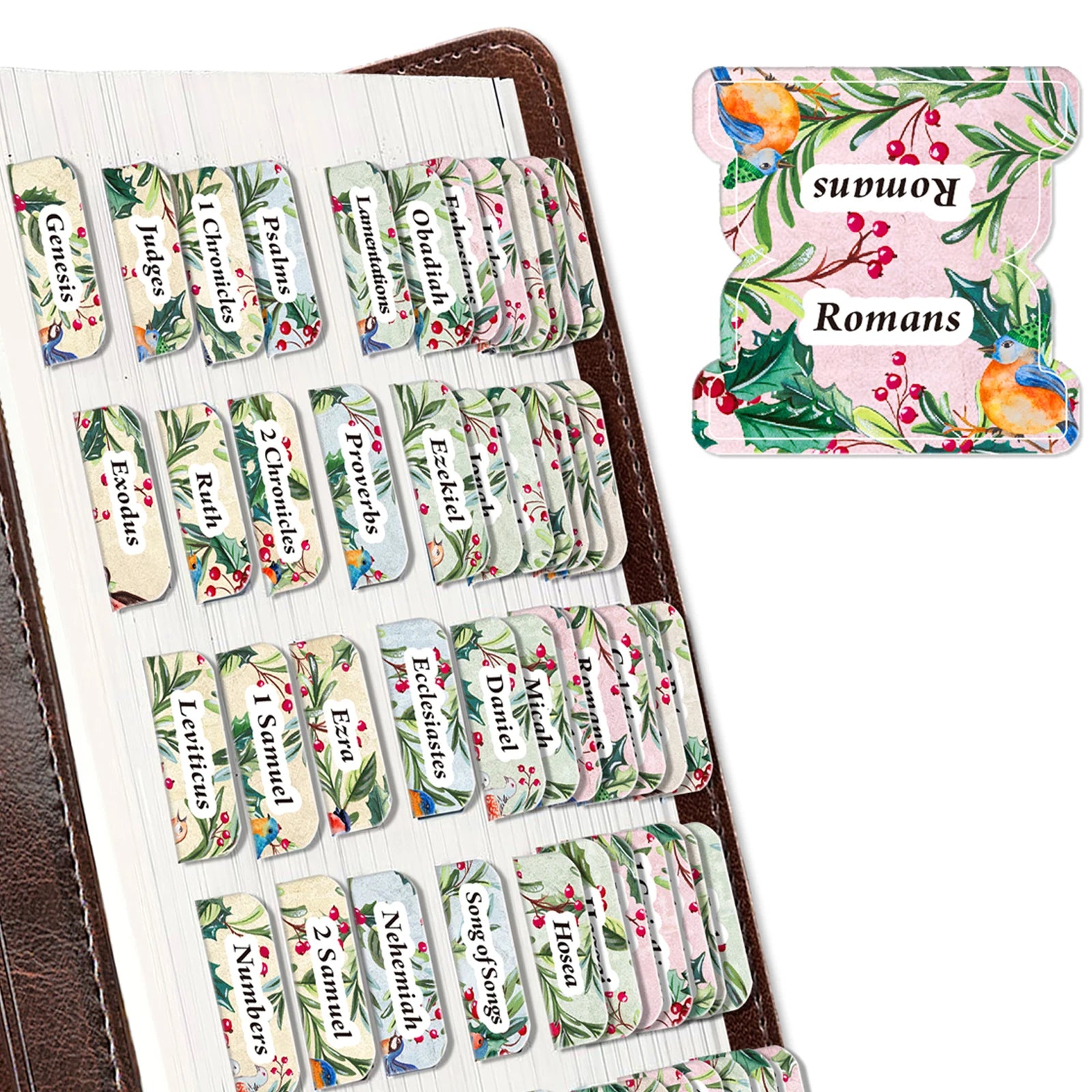 75pcs Bible Tabs for Women & Men, Laminated Bible Tabs for Study Bible, Bird Theme Bible Tabs for Easy Navigation, Simplify Your