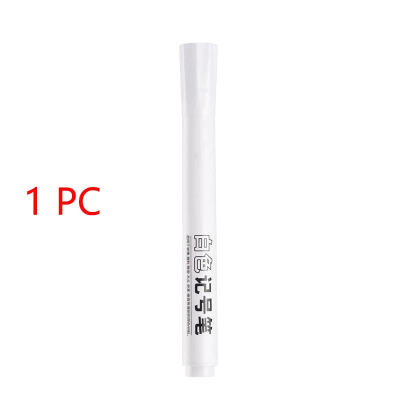 5pcs White Marker Paint Pens Waterproof Rubber Permanent Marker Pen Car Tyre Tread Environmental Tire Painting DIY Graffiti Pens