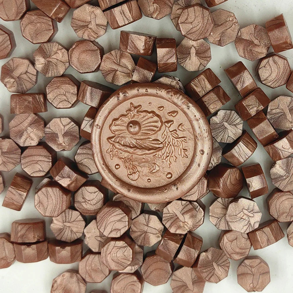 100pcs/bag Octagonal Sealing Wax Beads for Wax Stamps is Suitable for Wedding Invitations, Envelope Cards, Christmas Gift