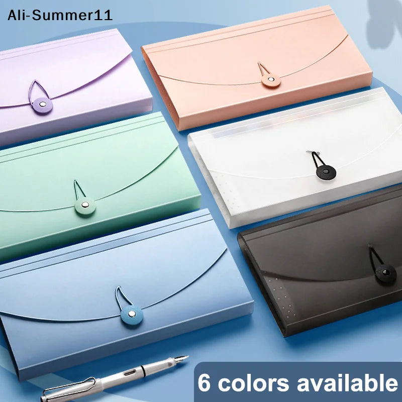 【Wq0】【MA3】13 Pockets Expanding File Folder Accordion Document Organizer Check Receipts Bill Card Ticket Holder PP Wallet Case