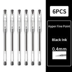 Hyper Fine Point，0.25mm,0.3mm,0.4mm，Gel Ink Pen， Black Ink,Smooth Writing for Teachers Office & School Supplies