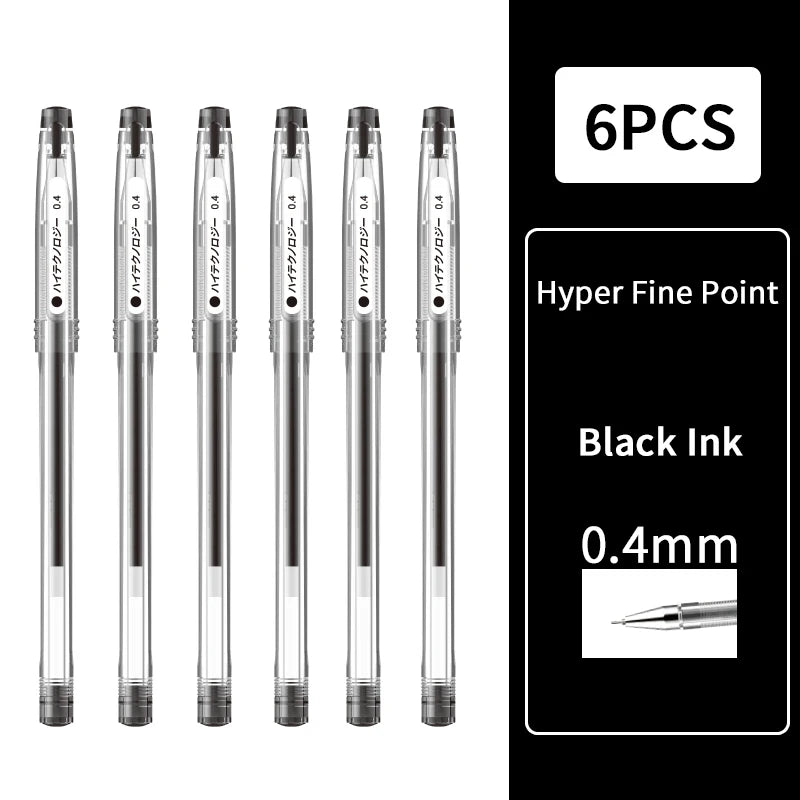 Hyper Fine Point，0.25mm,0.3mm,0.4mm，Gel Ink Pen， Black Ink,Smooth Writing for Teachers Office & School Supplies