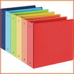 2-Inch 3-Ring Binders with 2 Interior Pockets, Heavy Duty Clear View Presentation Binder Holds 425 Sheets Letter Size, 6 Pack